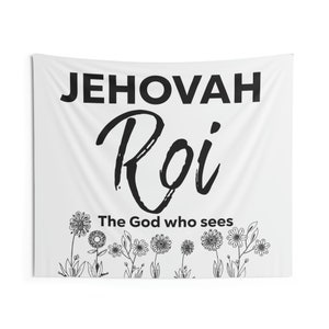 The God who Sees Gift for Comfort, Wall Hanging with Name of God for Grieving Family, Jehovah Roi Unique Gift for Mom Birthday
