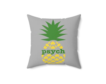 Psych TV Show Pillow, Psych Pineapple, Psych Show Gift, Shawn Spencer Gift, Burton Guster Fan, Psych Decor