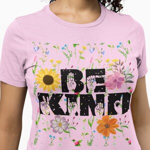 American Sign Language Shirt, ASL Be Kind Shirt, ASL Shirts for Women,  Vintage Wildflower Shirt, ASL Tee Shirts, Floral Sign Language Shirt