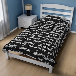 Manta ASl, manta de nombre asl de felpa, manta de guardería personalizada, regalo de intérprete de lenguaje de señas, decoración del hogar, regalo de cumpleaños de Asl, Asl personalizado