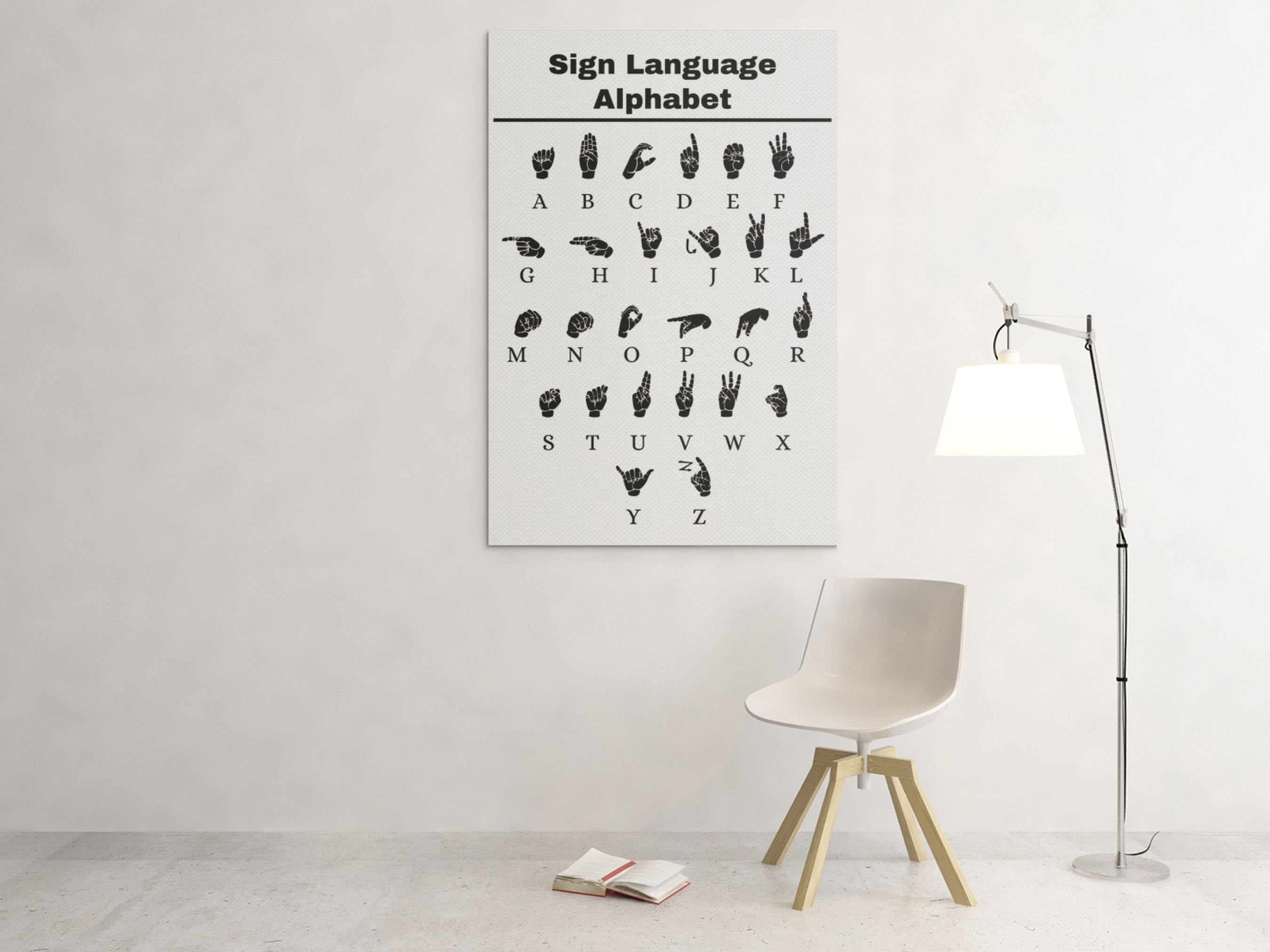 Asl Alphabet Poster, Asl Classroom, Asl Letters for Teacher Gift, Asl