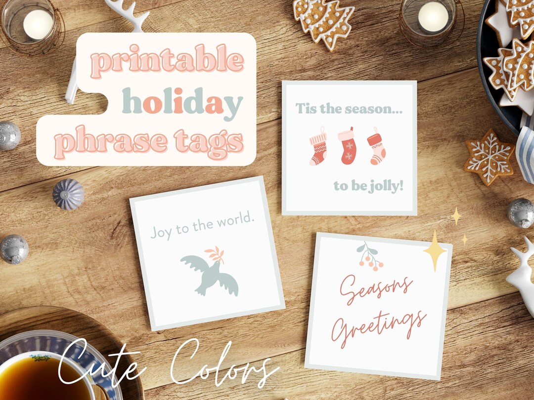 Printable Christmas Ornaments, Advent Calendar Fillers, Advent Calendar ...