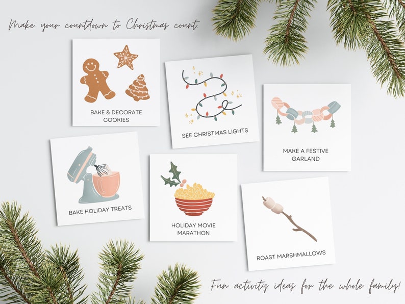 Printable Advent Calendar Cards Advent Calendar Fillers for Etsy Printable Advent Calendar Cards Advent Calendar Fillers for Etsy