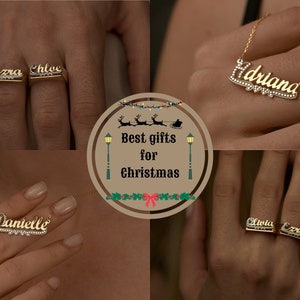 Personalized Jewlery, Custom Name Ring, Handmade ring, Personalized Gifts, Christmas Gifts, Custom Jewelry, Minimalist image 6