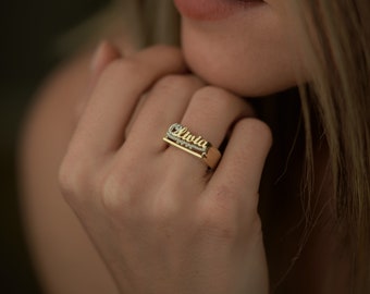 Personalized Jewlery, Custom Name Ring, Handmade ring, Personalized Gifts, Christmas Gifts, Custom Jewelry, Minimalist