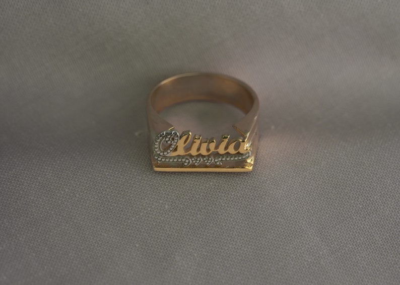 Customized Ring, Personalized Ring, Handmade Jewelry, Christmas Gifts, Custom Ring, 14k Gold Plated Ring, Name Ring, Personalized Name Ring image 9