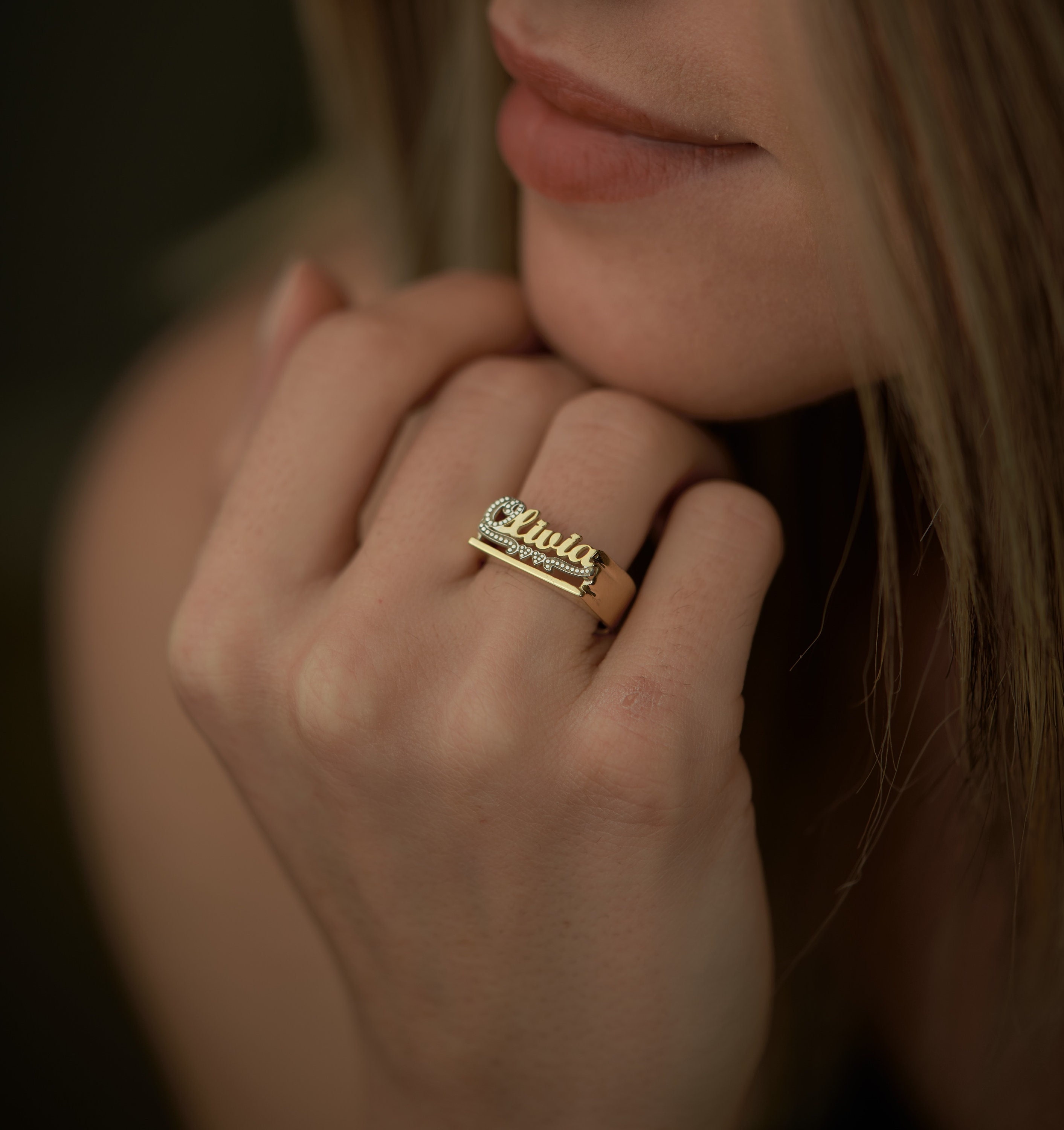 Classy Solid 14K Gold E Letter Name Initial Signet Ring Mens Women a True  Beauty - Etsy