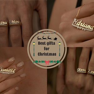 Customized Ring, Personalized Ring, Handmade Jewelry, Christmas Gifts, Custom Ring, 14k Gold Plated Ring, Name Ring, Personalized Name Ring image 8