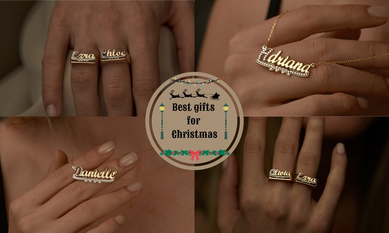 Customized Ring, Personalized Ring, Handmade Jewelry, Christmas Gifts, Custom Ring, 14k Gold Plated Ring, Name Ring, Personalized Name Ring image 8