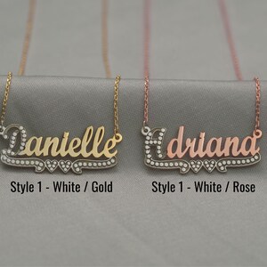 Sterling Silver Name Necklace, Gold Name Necklace, Christmas gift, Handmade Jewelry, Personalized Necklace, Gold Name Necklace, Gift For Her image 3