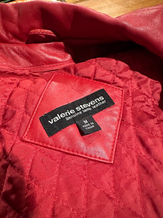 Valerie Stevens Lamb Leather Red Jacket - image 3