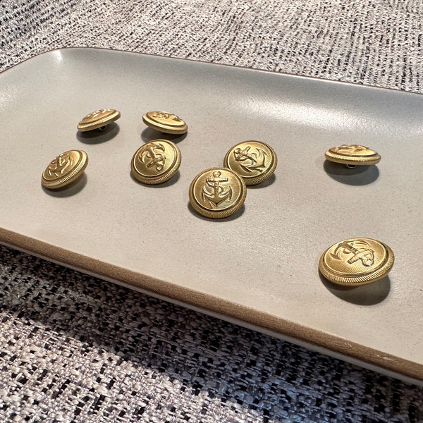 Set of Vintage Gold Anchor Buttons