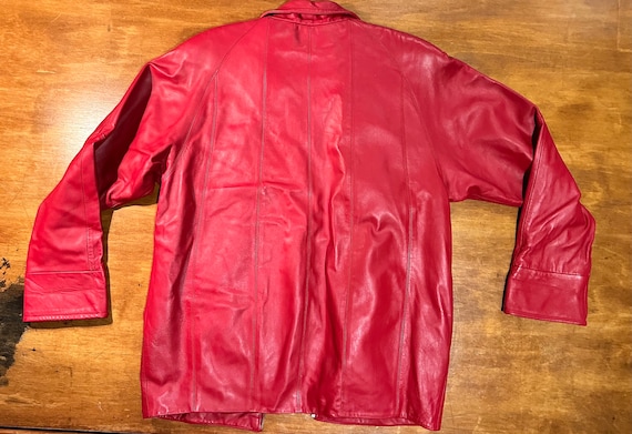 Valerie Stevens Lamb Leather Red Jacket - image 2