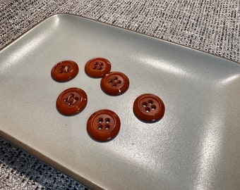 Vintage 6 Orange Buttons