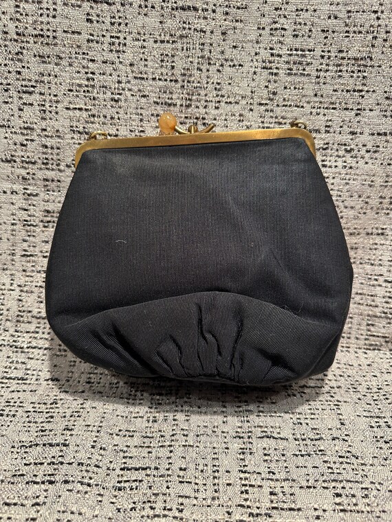 Vintage Black purse with Gold hardware - image 4
