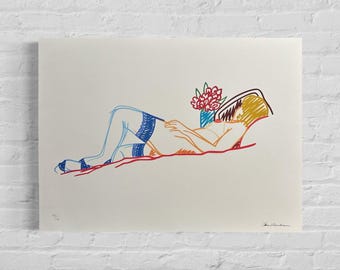 トム・ウェッセルマン展ポスター - 喫煙者ナンバー8 - 赤い唇 - 美術館