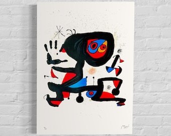 Numbered edition Joan Miró, Abstract beautiful vibrant colors - Signed - Certificate - limited Barcelona Espana - after
