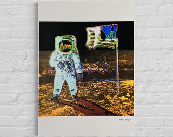 Numbered Edition ANDY WARHOL Moonwalk Signed - Certificate - Leo Castelli - Pop art -- lithograph after