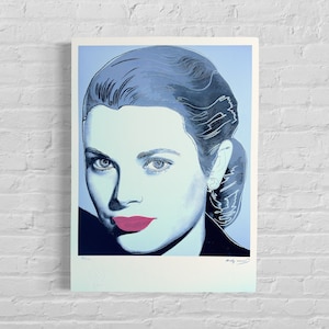 Numbered Edition ANDY WARHOL Grace Kelly black white red lips - Certificate Leo Castelli - Pop art - lithograph after