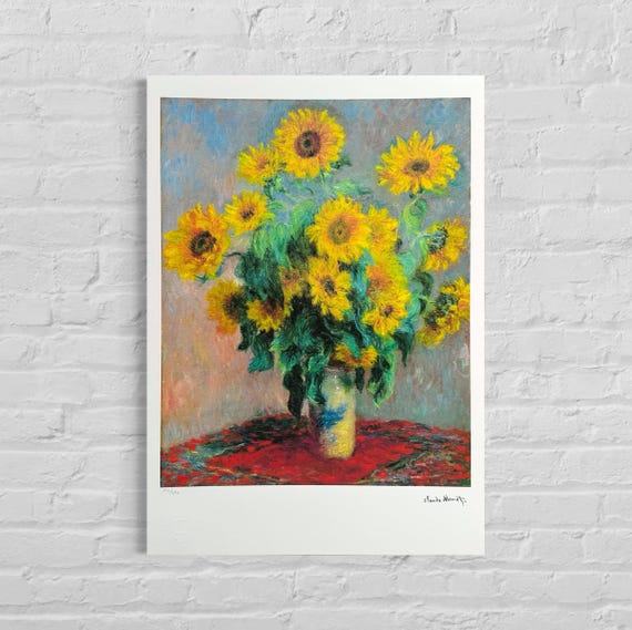 クロード・モネ 花瓶の花 絵画 認定書付き クロード・モネ「花瓶の花」 限定版 - 証明書付き - アート装飾