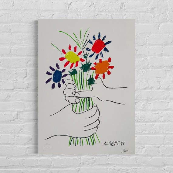 Numbered Edition Pablo Picasso, the Flowers of Peace, 1958