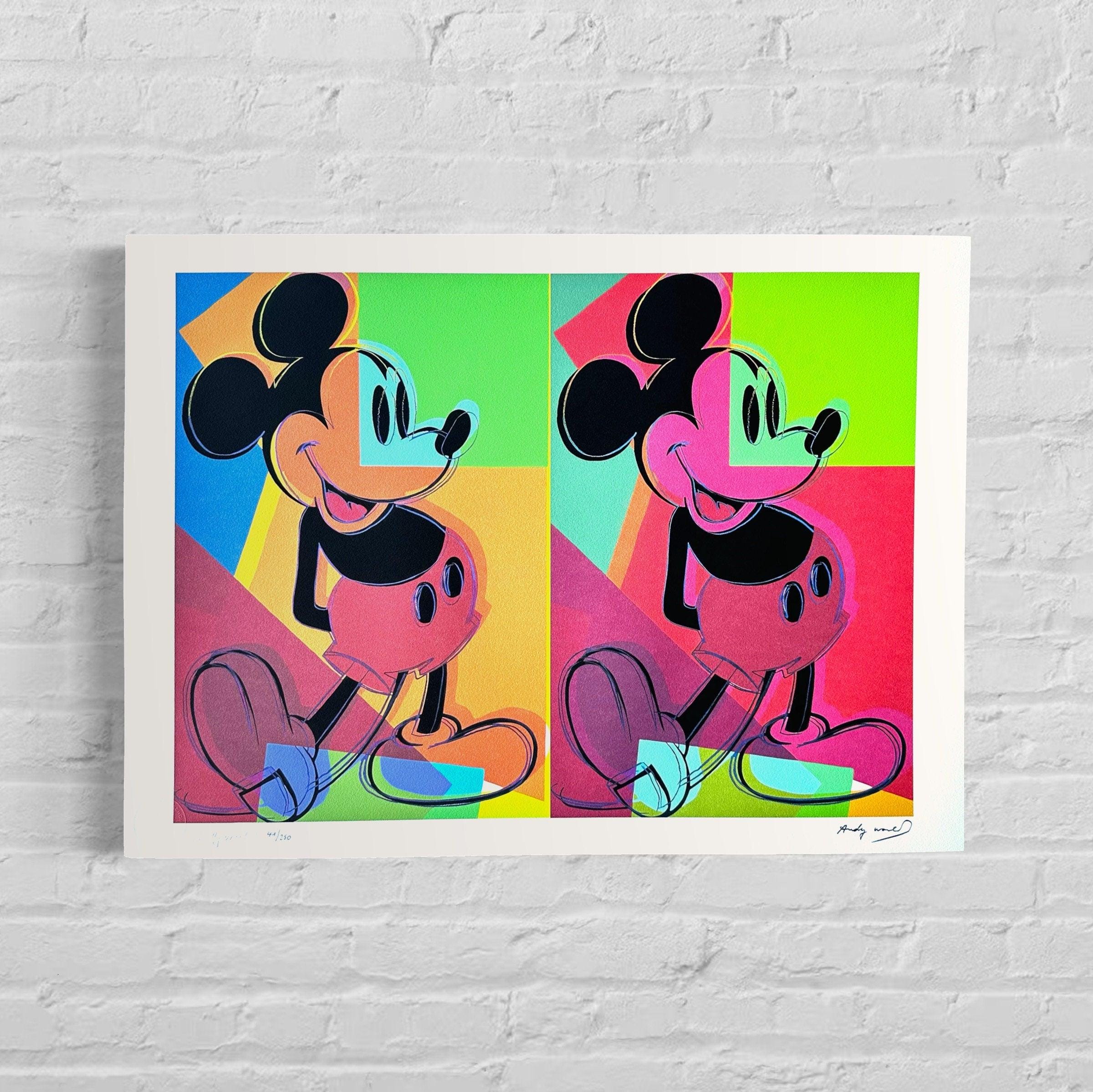Numbered Edition ANDY WARHOL Double Mickey Signed - Certificate