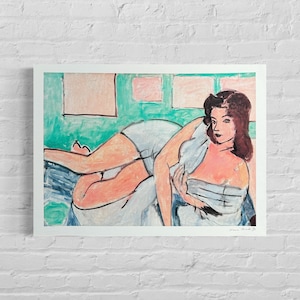 Numbered edition HENRI MATISSE Nu au peignoir Signed - Certificate - Limited lithograph - French artist - after