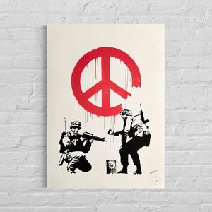 Banksy Cnd Soldiers Numbered Edition Signed - Certificate - Banksy Graffiti Art, Lithograph, Banksy Gift, Banksy Stencil Art after