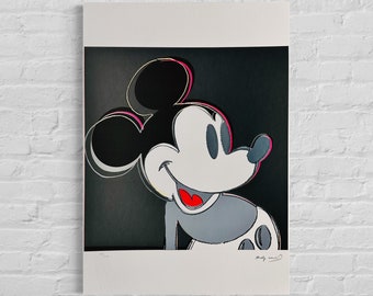 Genummerde editie ANDY WARHOL Mickey mouse myths Gesigneerd - Certificaat - Leo Castelli - Pop art -- lithograph