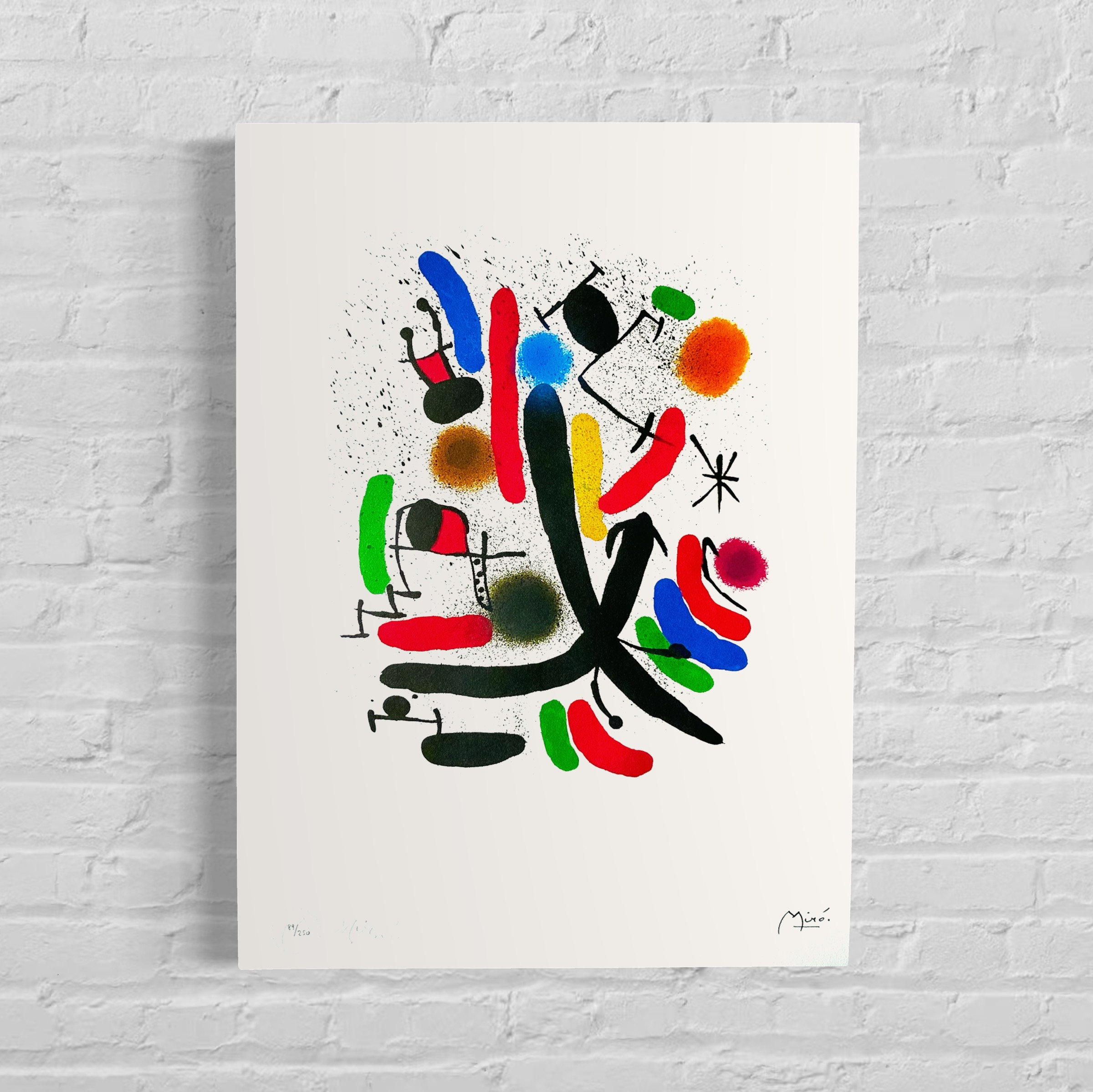 Numbered edition Joan Miró, Abstract beautiful vibrant colors - Signed - Certificate - limited Barcelona Espana - after