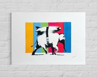 Banksy - Kids on Guns - Limited Edition Lithographic Poster Cm