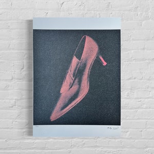 Numbered Edition ANDY WARHOL Shoe Signed - Certificate Leo Castelli - Pop art - lithograph high heels after