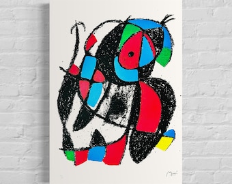 Numbered edition Joan Miró, Abstract beautiful vibrant colors - Signed - Certificate - limited Barcelona Espana - after