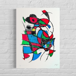 Edizione numerata Joan Miró, Astratto bellissimi colori vibranti - Firmato - Certificato - edizione limitata Barcellona Spagna - dopo