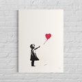 Numbered Edition BANKSY Girl With the Balloon Signed - Certificate - Wall Art, Graffiti Art, Lithograph, Stencil Art after product logo