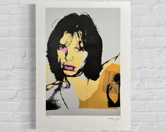 Numbered edition ANDY WARHOL Mick jagger" F S#141 - Certificate Leo Castelli - Pop art - lithograph