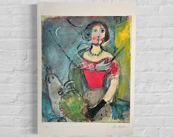 Edition numérotée Marc Chagall le modèle Signé - certificat - lithographie