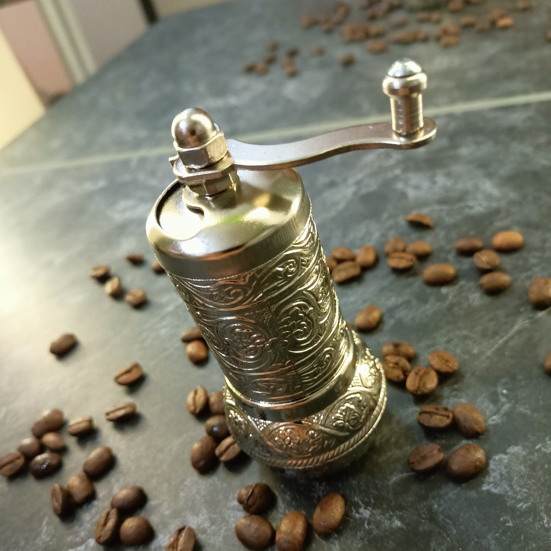 Copper Coffee Grinder Stainless Hand Manual Handmade Coffee Bean Burr  Grinders Mill Kitchen Tool Grinders Turkish Traditional - AliExpress
