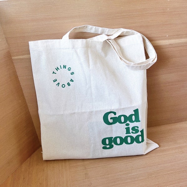 God is Good Tote Bag | Bible Tote | Christian Tote Bag | Christian gift | Bible Verse Christian Canvas Tote Bag | Christian Bible Bag