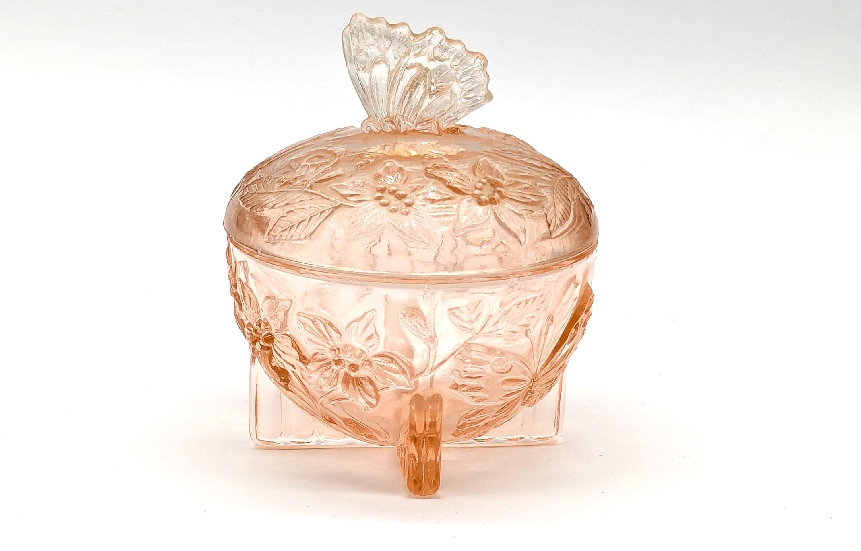 open lace back dress Pink Glass Vanity Set | Dressing Table | Retro Vintage Unique main image 0