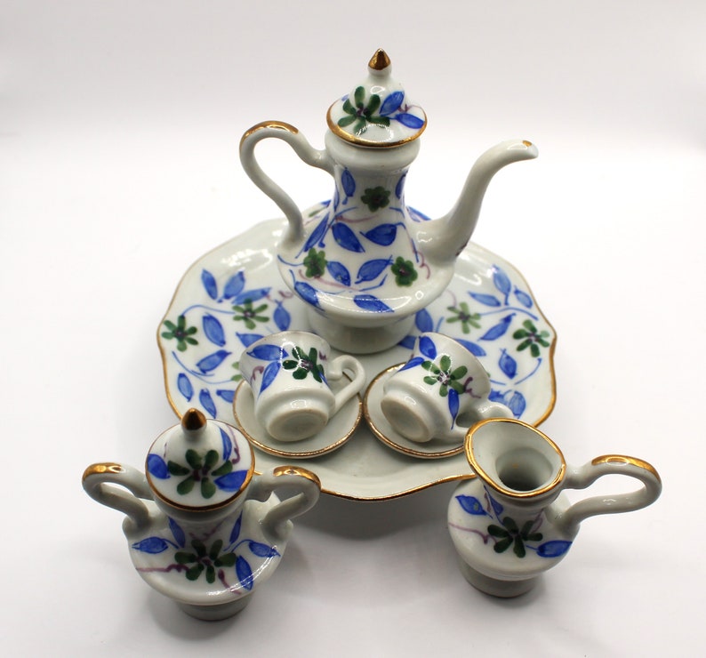 Collectable Miniature Doll/ Dolls House Tea Set With Hand Etsy