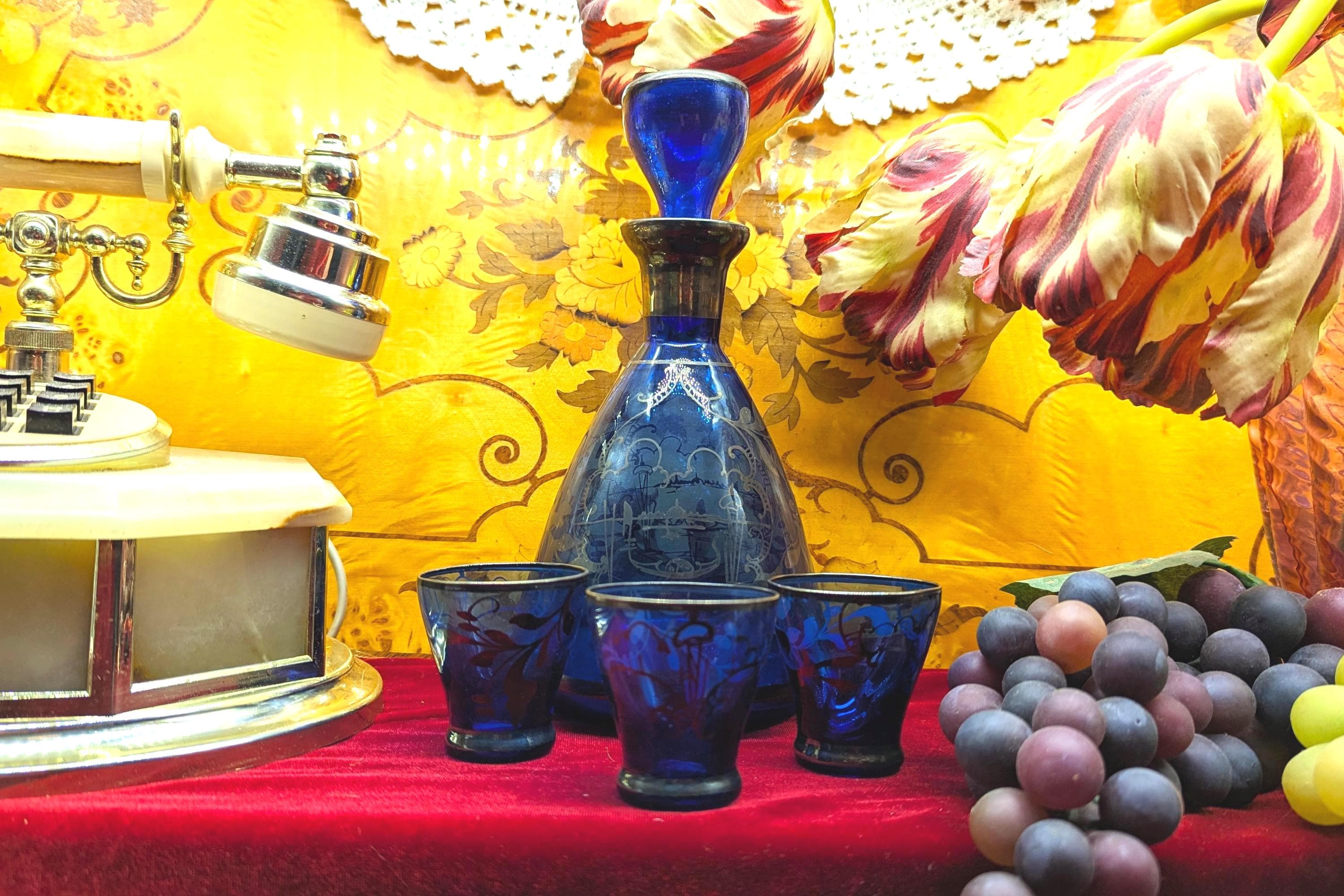 1950s Blue Decanter - Etsy