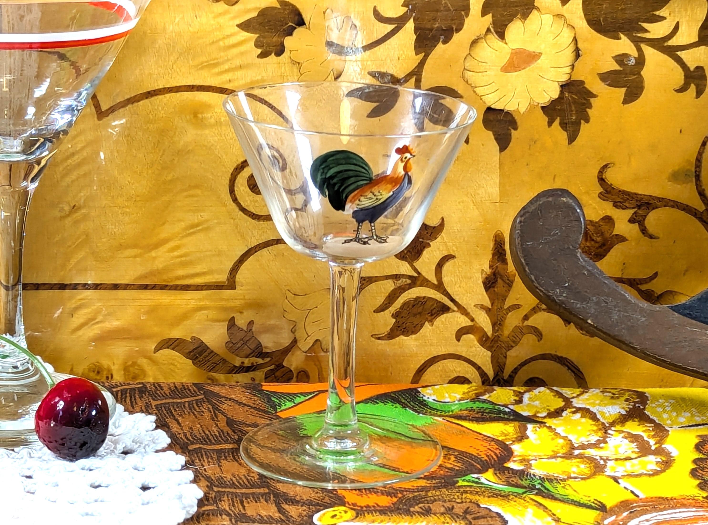 Vintage Chicken Glasses - Etsy
