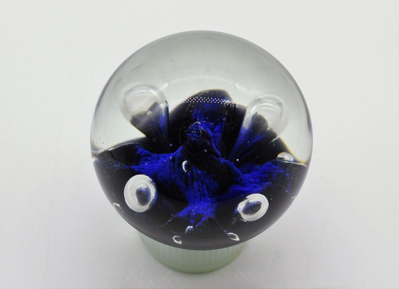 Vintage Caithness Glass Paperweight, Moon Flower Engraved C11G seconds