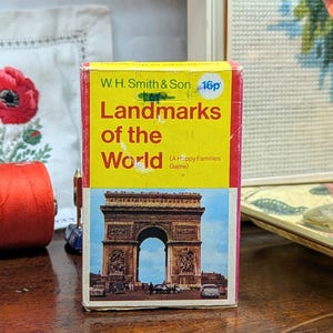 Vintage Cards WH Smith & Son Vintage Landmarks of the World Card Set Complete 36 card set Original price 16p Made in Austria Vintage c 1970s