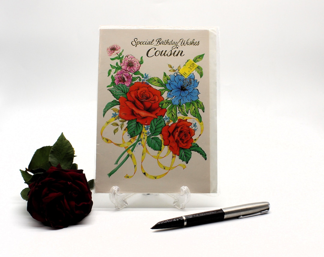 Piccadilly Greetings Geburtstagskarte 'Cousin F' – Klassisches Design, 17,8 X 12,7 Cm