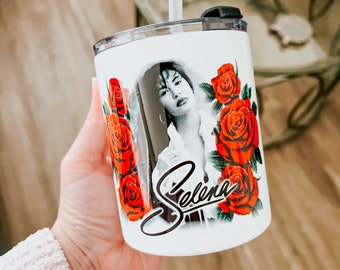 Selena &quot;Como la Flor&quot; 10oz Insulated Tumbler