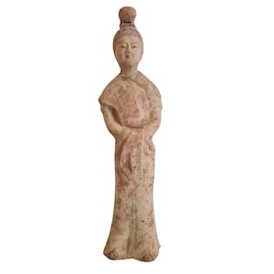 16th Century Chinese Terracotta Female Figure in Traditional Dress