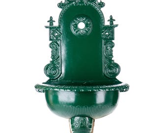 Antique Style Green Wall Fountain Aluminum