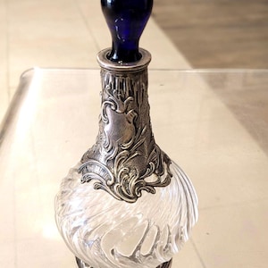 Art Nouveau Silver Liquor Decanter – Late 19th Century French Design